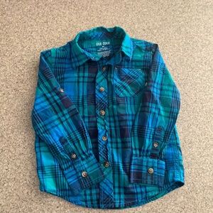 Boys 3T plaid button down